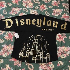 BRAND NEW Disneyland Black and Gold Sleeping Beauty’s Castle Spirit Jersey XL